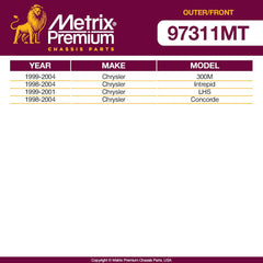 Metrix Premium 4PCS Outer Tie Rod End and Front Stabilizer Bar Link Kit ES3529, K7342 Fits Chrysler 300M, Chrysler Intrepid, Chrysler LHS, Chrysler Concorde - Metrix Premium Chassis Parts