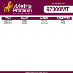 Metrix Premium 4PCS Outer Tie Rod End and Front Stabilizer Bar Link Kit ES3571, K7274 Fits Dodge Dakota, Dodge Durango - Metrix Premium Chassis Parts