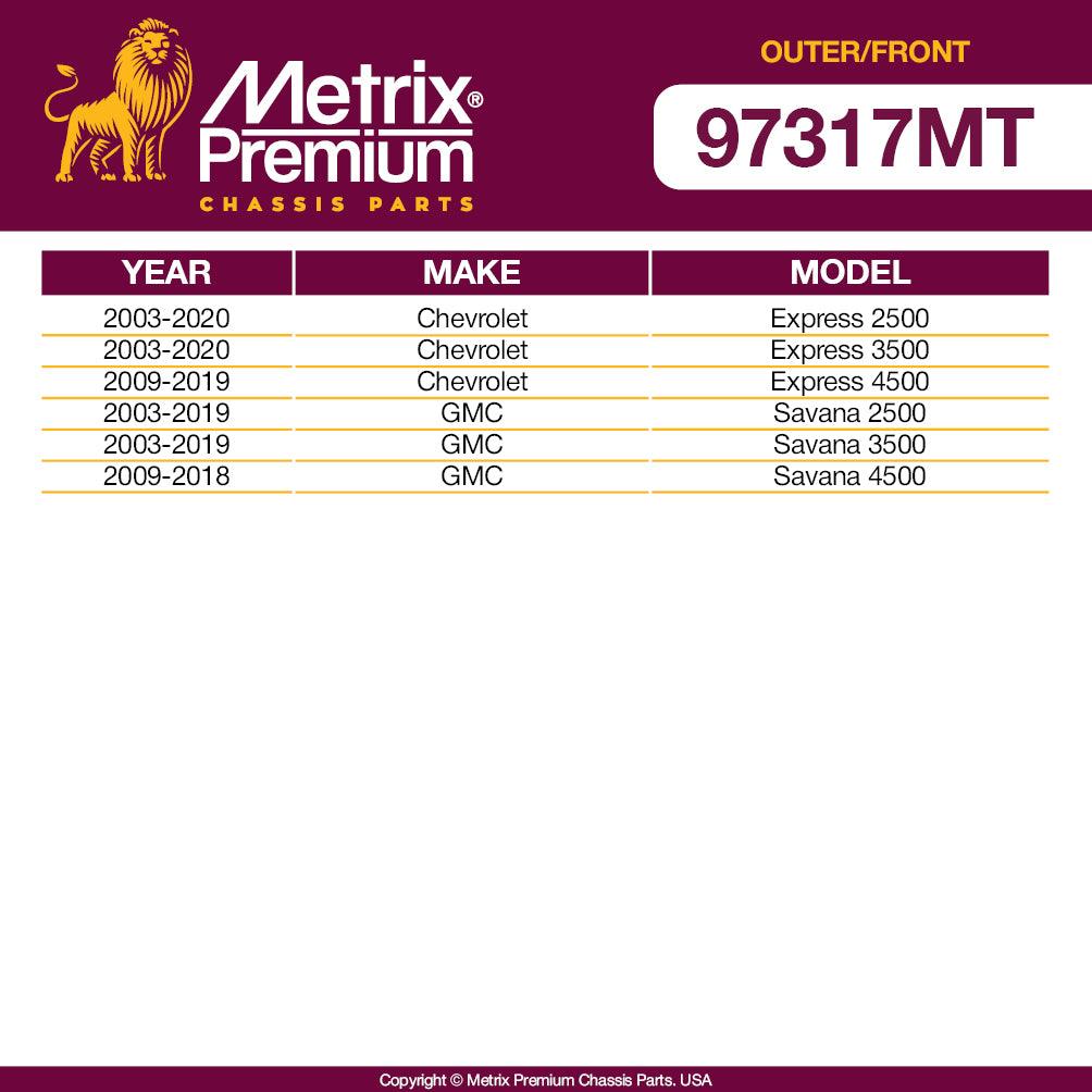 Metrix Premium 4PCS Outer Tie Rod End and Front Stabilizer Bar Link Kit ES3609, K8848 Fits Chevrolet Express 2500, Chevrolet Express 3500, Chevrolet Express 4500, GMC Savana 2500, GMC Savana 3500 - Metrix Premium Chassis Parts