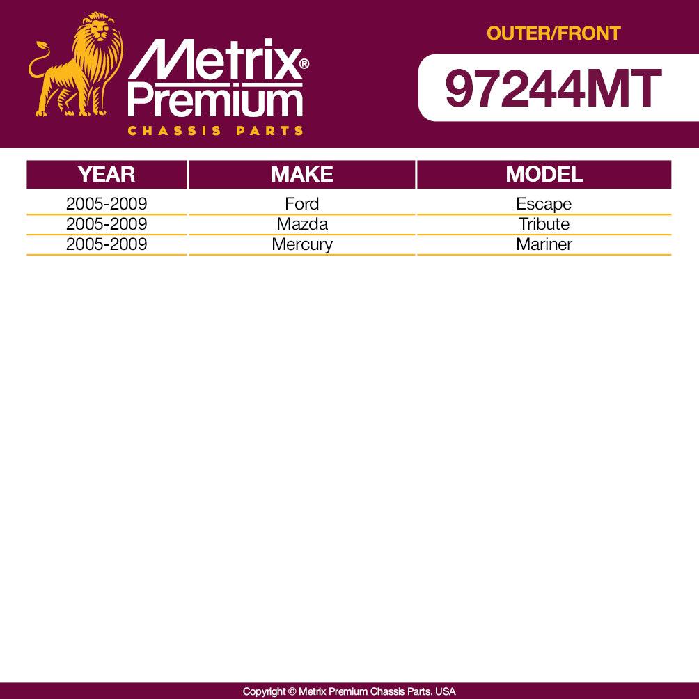 Metrix Premium 4PCS Outer Tie Rod End and Front Stabilizer Bar Link Kit ES3631, K80296 Fits Ford Escape, Mazda Tribute, Mercury Mariner - Metrix Premium Chassis Parts