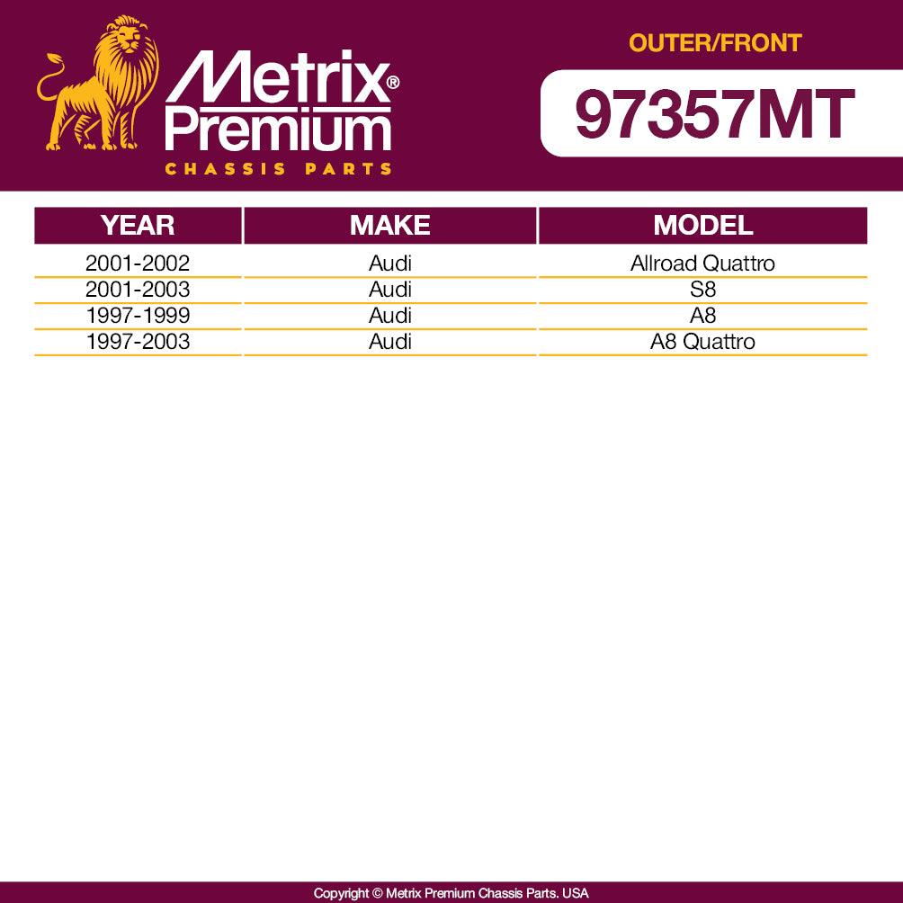 Metrix Premium 4PCS Outer Tie Rod End and Front Stabilizer Bar Link Kit ES3646, K80483 Fits Audi Allroad Quattro, Audi S8, Audi A8, Audi A8 Quattro - Metrix Premium Chassis Parts