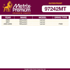 Metrix Premium 4PCS Outer Tie Rod End and Front Stabilizer Bar Link Kit ES3704, K90247 Fits Mitsubishi Lancer - Metrix Premium Chassis Parts