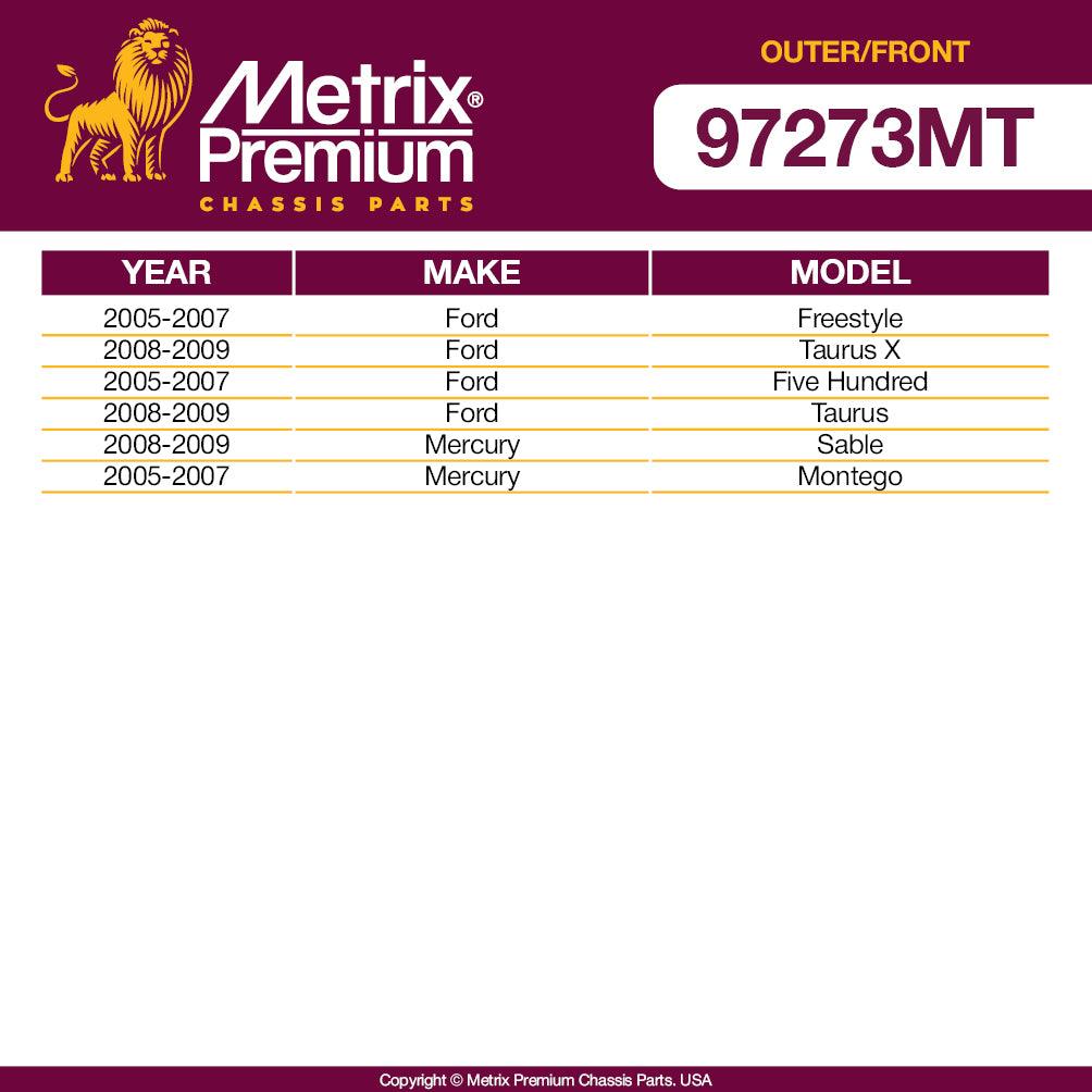 Metrix Premium 4PCS Outer Tie Rod End and Front Stabilizer Bar Link Kit ES800222, K750019, K750048 Fits Ford Freestyle, Ford Taurus X, Ford Five Hundred, Ford Taurus, Mercury Sable, Mercury Montego - Metrix Premium Chassis Parts