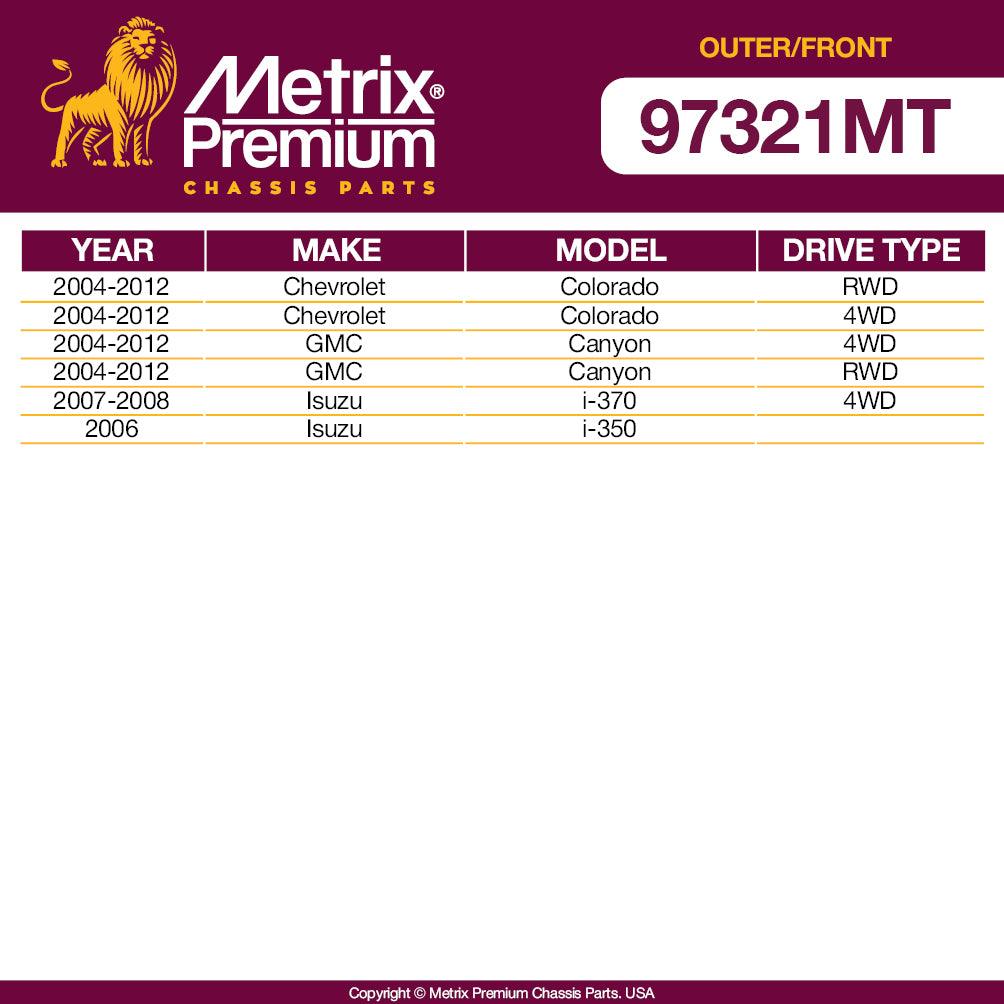 Metrix Premium 4PCS Outer Tie Rod End and Front Stabilizer Bar Link Kit ES800464, K80582, K80583 Fits Chevrolet Colorado, GMC Canyon, Isuzu i-370, Isuzu i-350 - Metrix Premium Chassis Parts