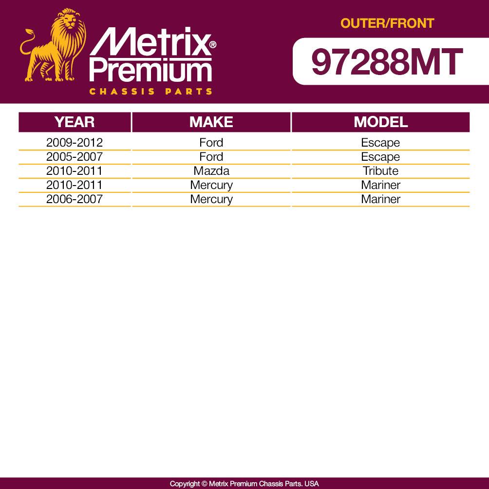 Metrix Premium 4PCS Outer Tie Rod End and Front Stabilizer Bar Link Kit ES800846, K80296 Fits Ford Escape, Mazda Tribute, Mercury Mariner - Metrix Premium Chassis Parts