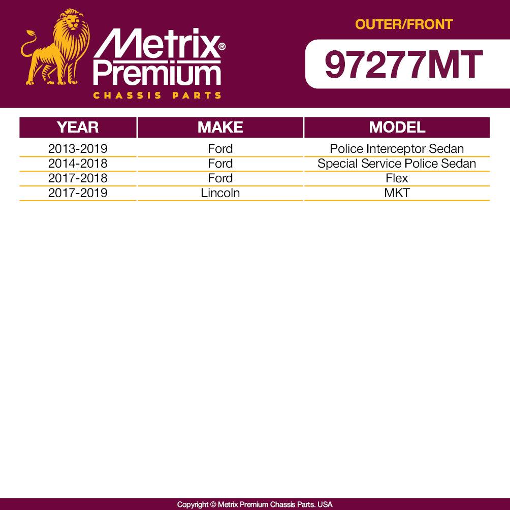 Metrix Premium 4PCS Outer Tie Rod End and Front Stabilizer Bar Link Kit ES800952, K750388, K750389 Fits Ford Police Interceptor Sedan, Ford Special Service Police Sedan, Ford Flex, Lincoln MKT - Metrix Premium Chassis Parts