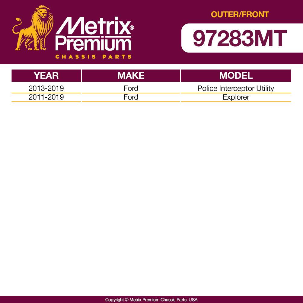 Metrix Premium 4PCS Outer Tie Rod End and Front Stabilizer Bar Link Kit ES800952, K750617, K750616 Fits Ford Police Interceptor Utility, Ford Explorer - Metrix Premium Chassis Parts