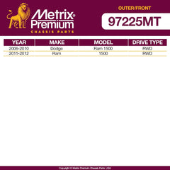 Metrix Premium 4PCS Outer Tie Rod End and Front Stabilizer Bar Link Kit ES80574, K7400 Fits Dodge Ram 1500, Ram 1500 - Metrix Premium Chassis Parts