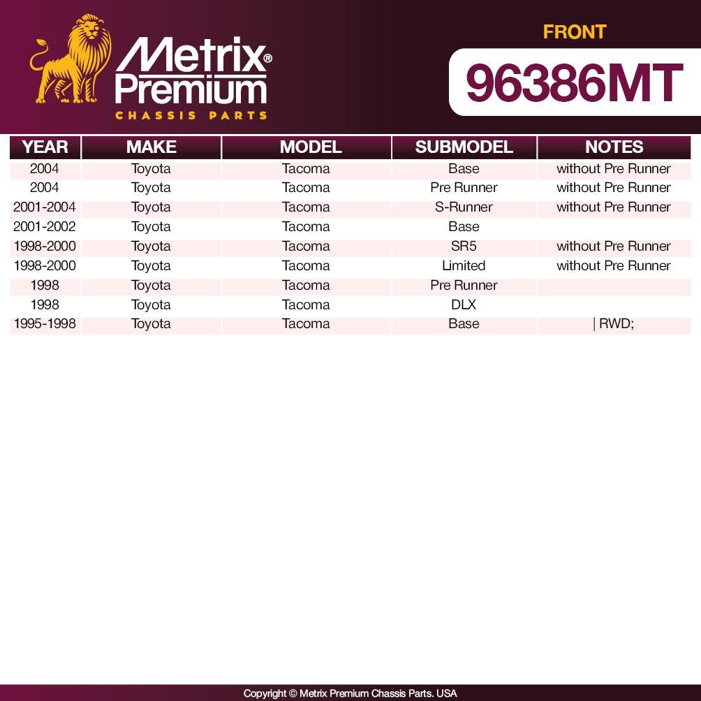 Metrix Premium Front 2PCS Coated Vented Disc Brake Rotor Fits Toyota Tacoma - Metrix Premium Chassis Parts