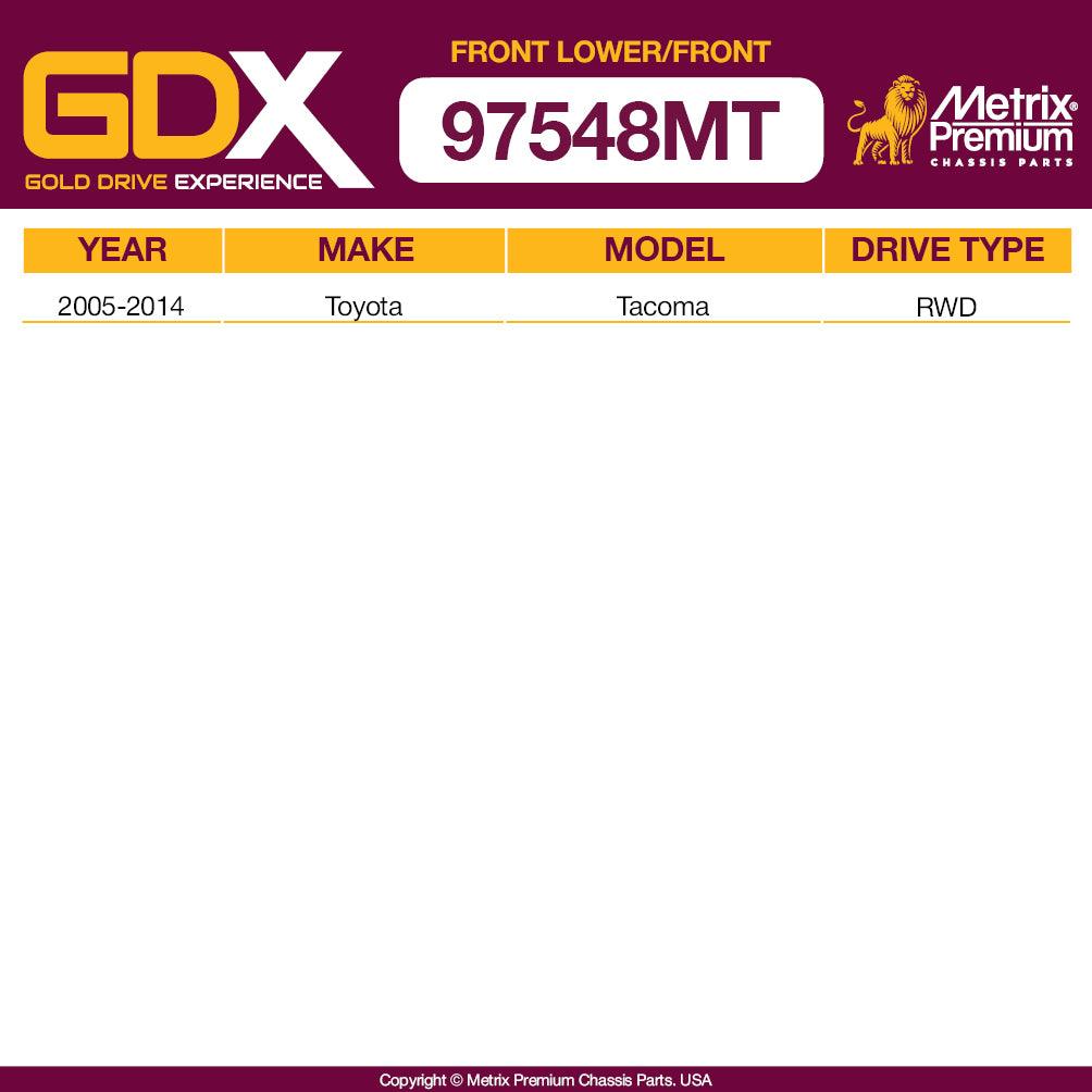 Metrix Premium GDX 4PCS Front L/R Lower Control Arm and Front L/R Stabilizer Bar Link Kit Fits Toyota Tacoma - Metrix Premium Chassis Parts