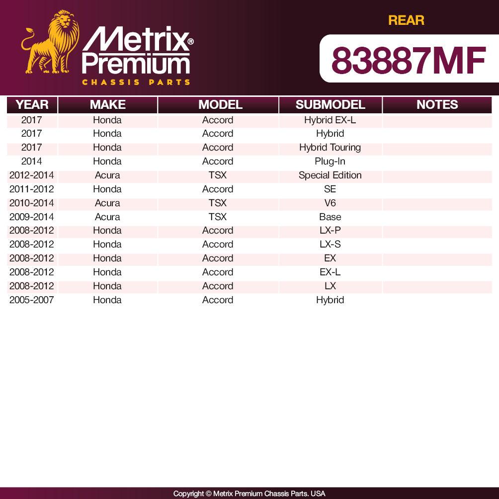 Metrix Premium Rear Coated Solid Disc Brake Rotor Fits Honda Accord, Acura TSX - Metrix Premium Chassis Parts